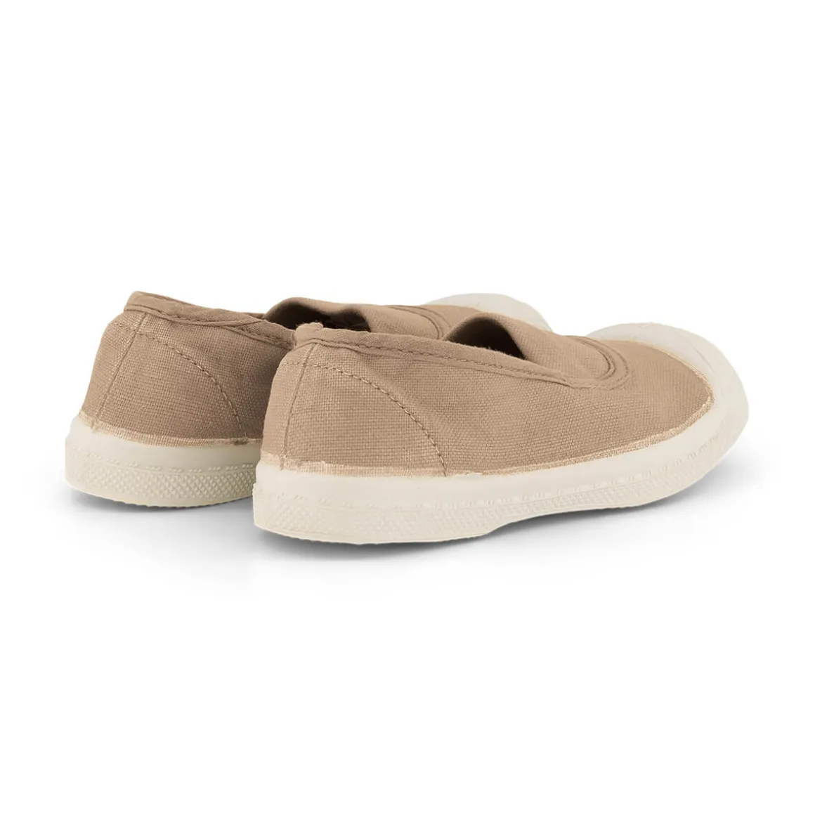 Elastic Tennis Shoe in Shell by Bensimon