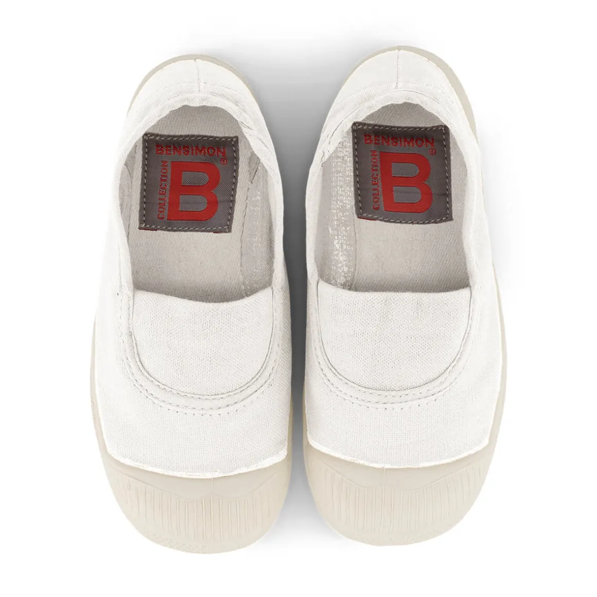 Elastic Tennis Shoe in White by Bensimon