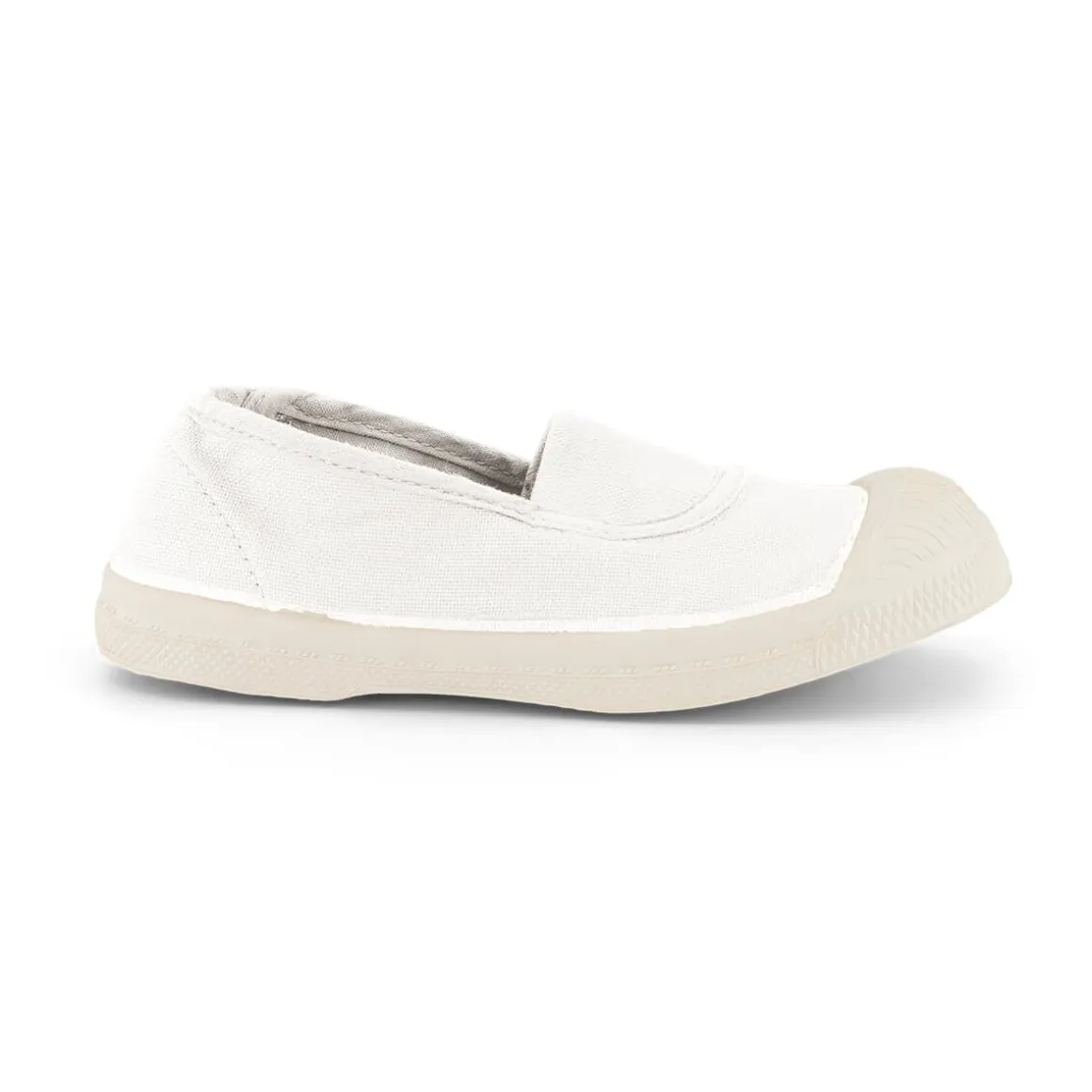 Elastic Tennis Shoe in White by Bensimon