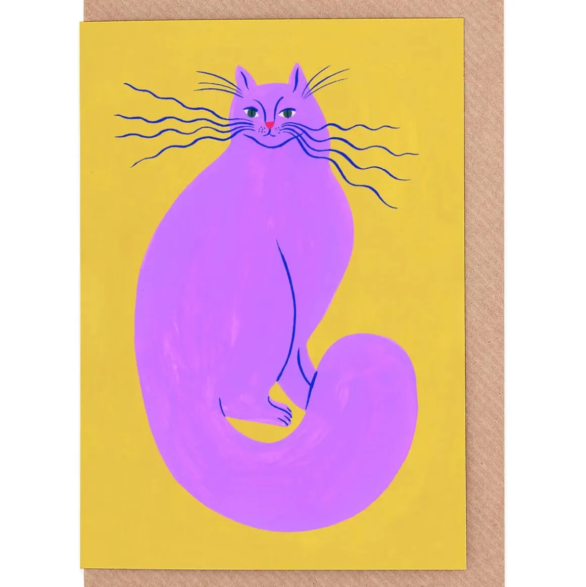 Electric Whiskers Greetings Card by Agathe Singer for Evermade