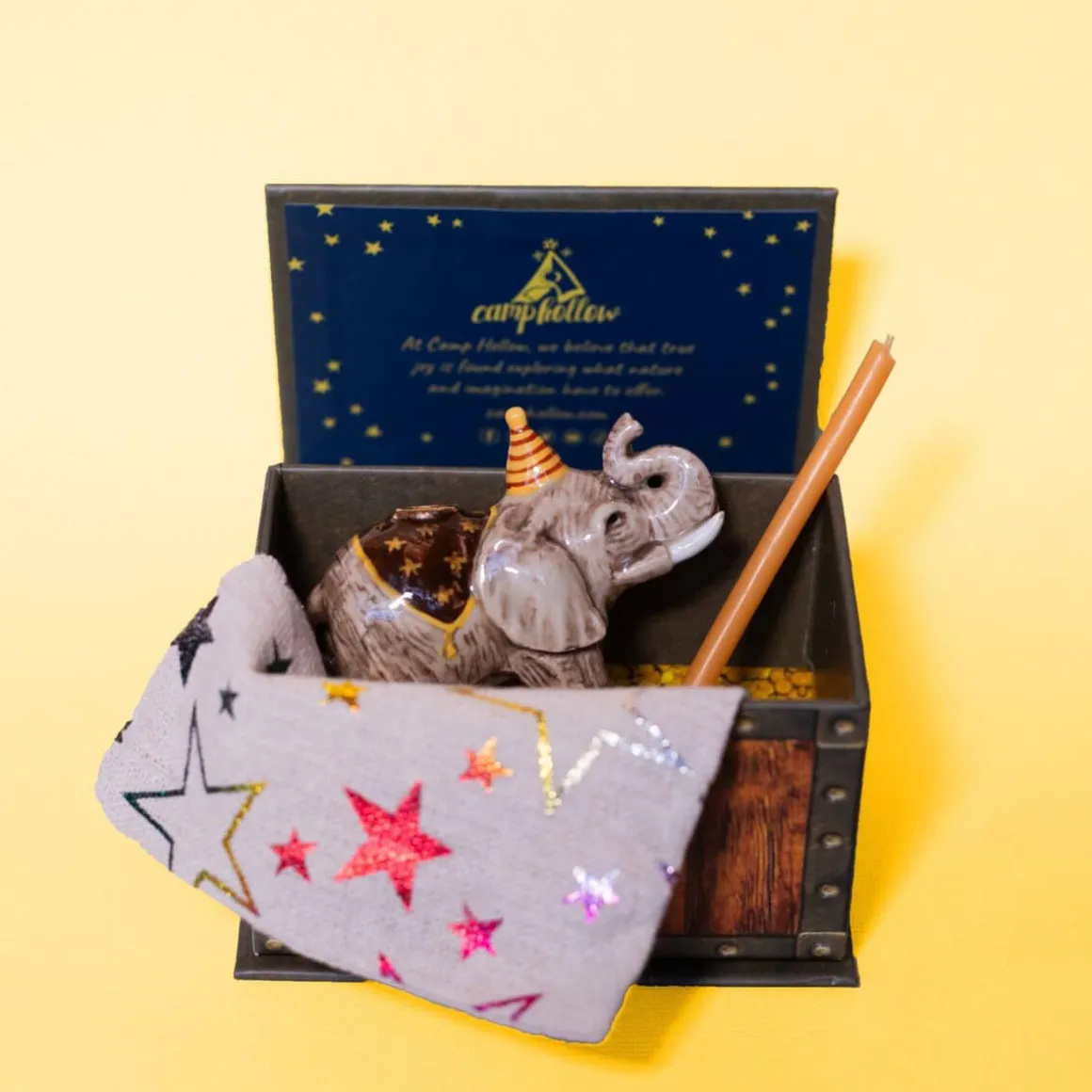 Elephant Ceramic Cake Topper by Camp Hollow