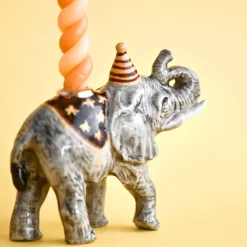 Elephant Ceramic Cake Topper by Camp Hollow