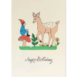 Elf Birthday Greetings Card by Rosie Wonders