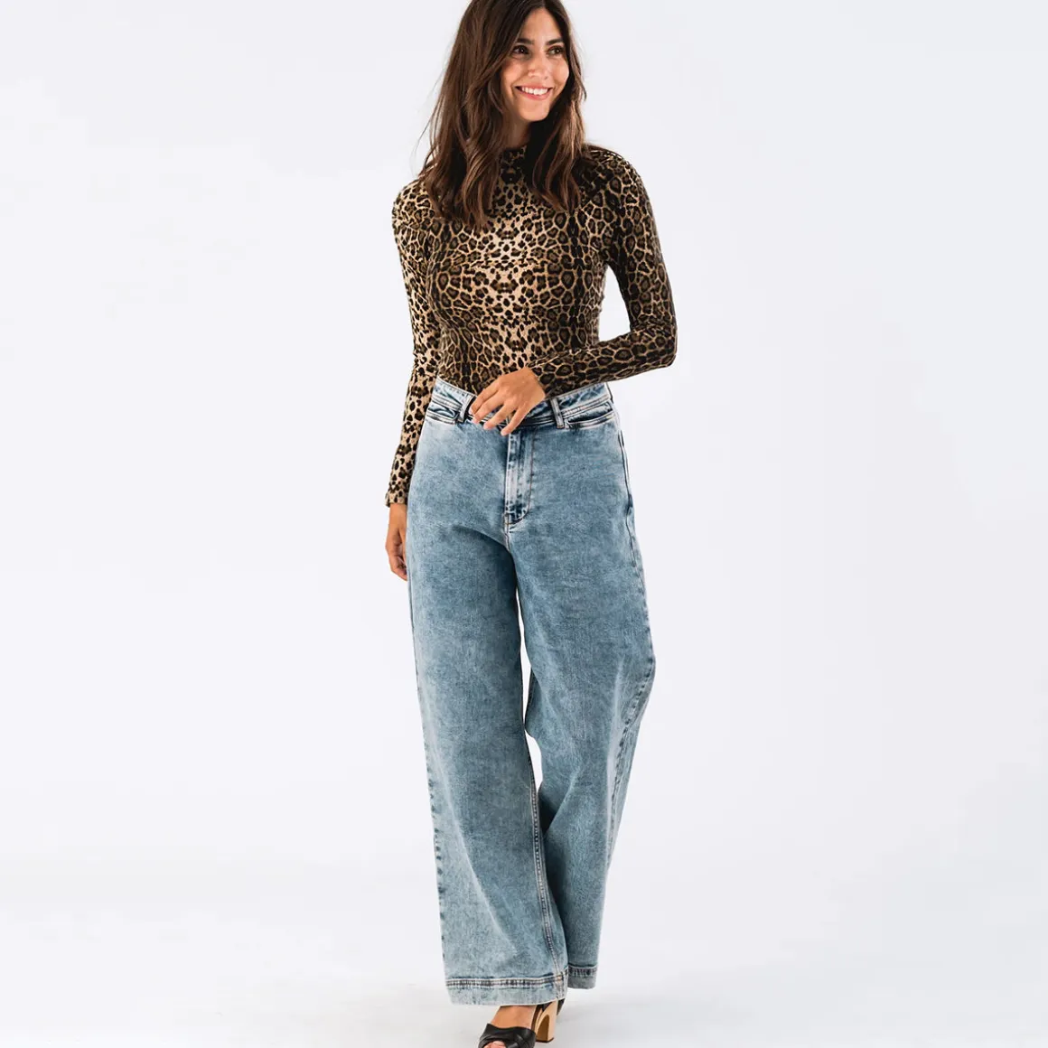 Ellen Top in Leopard Print by Lollys Laundry