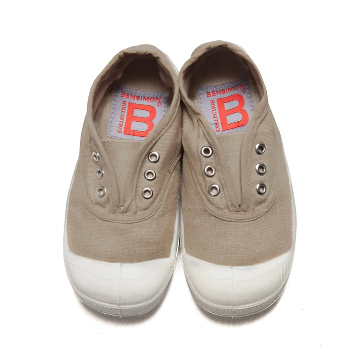 Elly Slip On Tennis Shoe in Shell by Bensimon