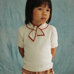 Elsa Short Sleeve Sweater in Marzipan by Misha & Puff - Last Ones In Stock - 8-10 Years