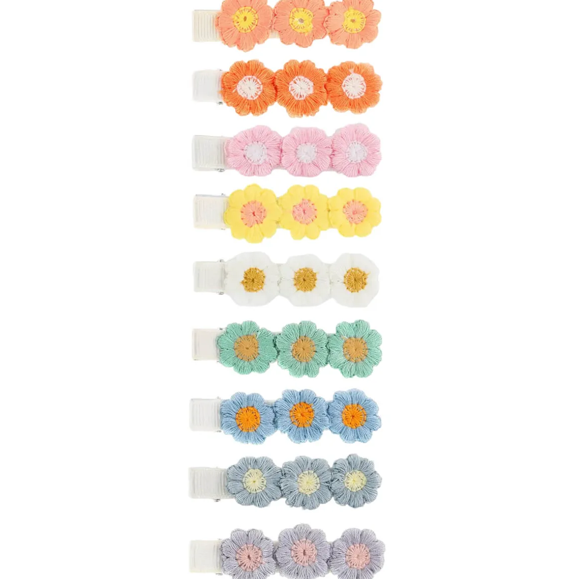Embroidered Flower Hair Clip in Various Colours by Hello Sakura