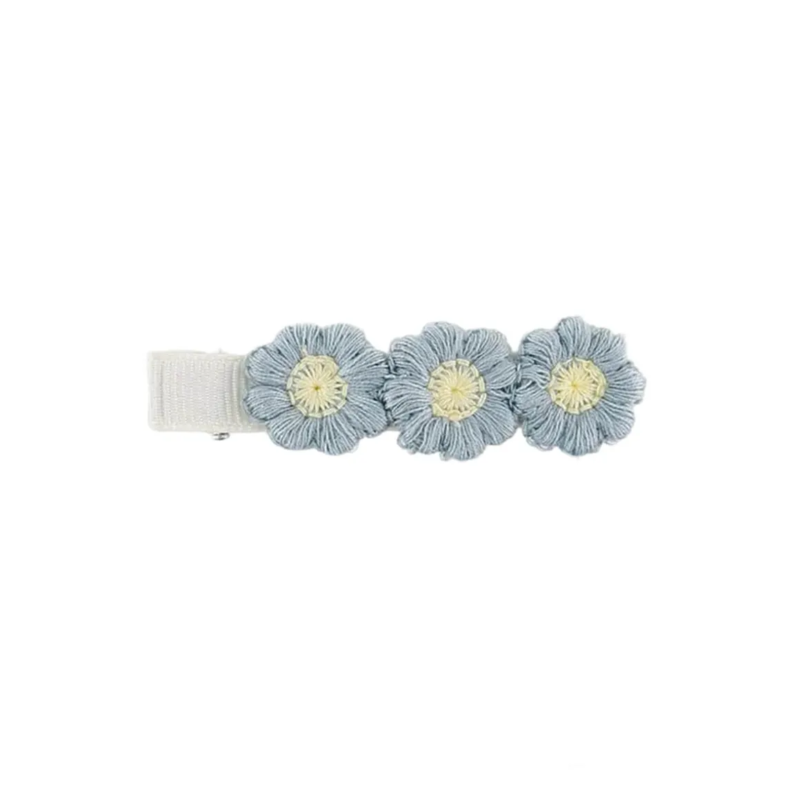 Embroidered Flower Hair Clip in Various Colours by Hello Sakura