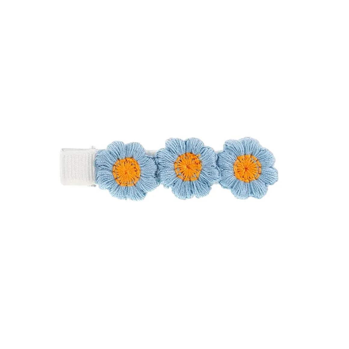 Embroidered Flower Hair Clip in Various Colours by Hello Sakura