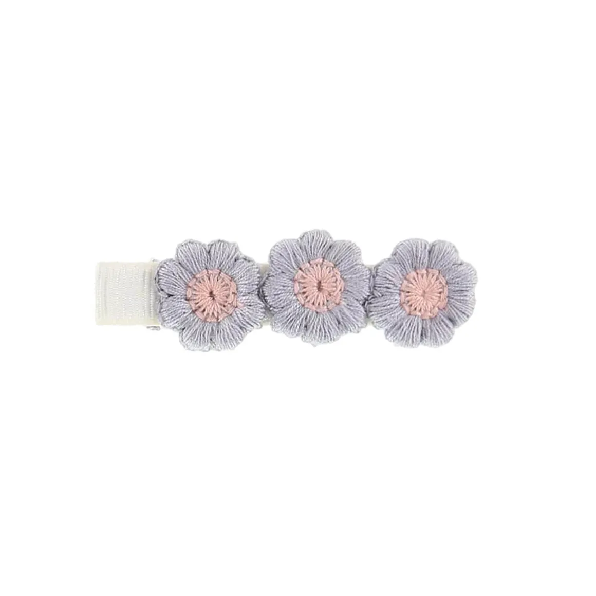 Embroidered Flower Hair Clip in Various Colours by Hello Sakura