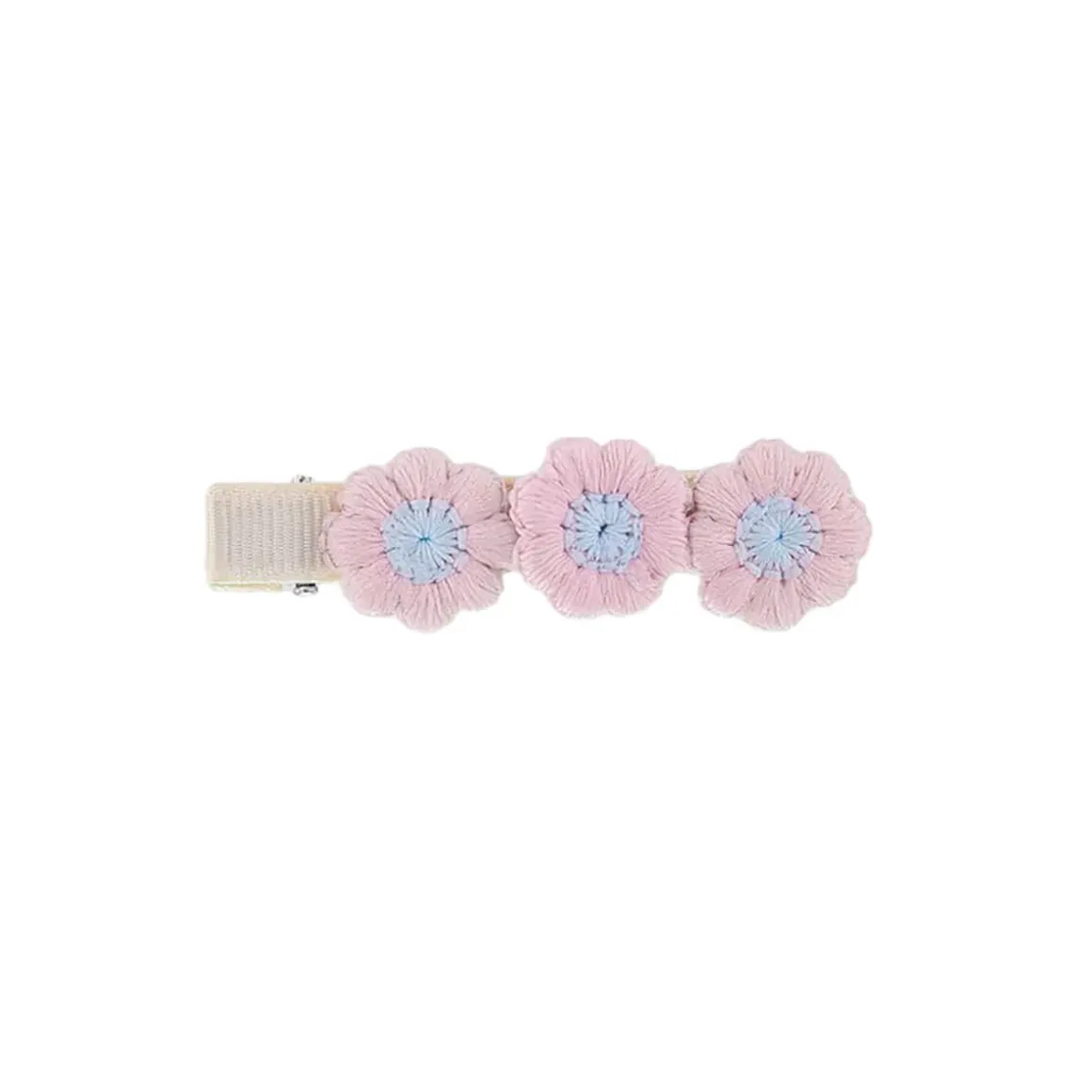 Embroidered Flower Hair Clip in Various Colours by Hello Sakura