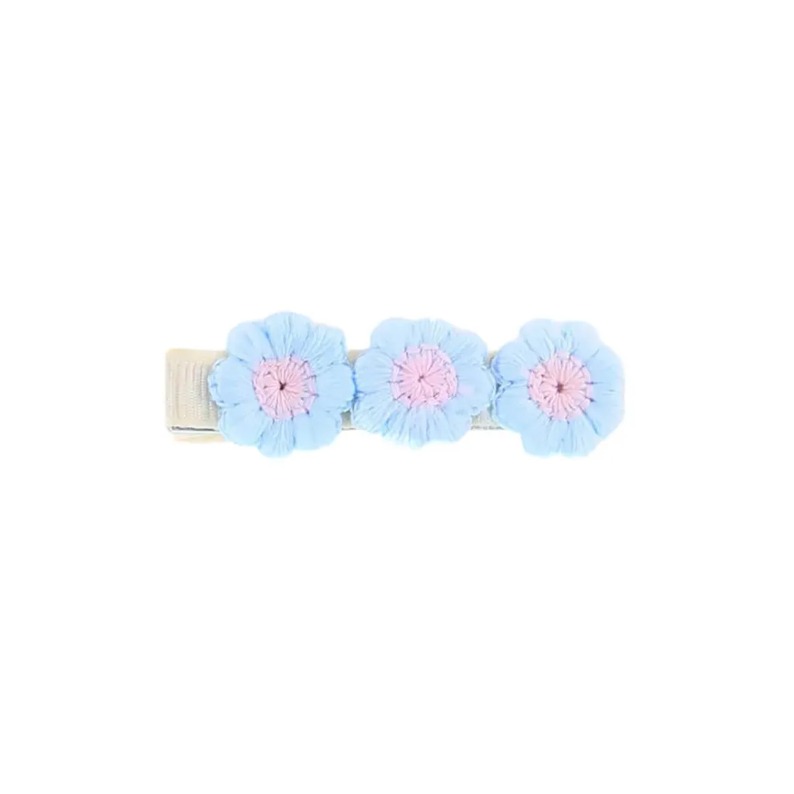 Embroidered Flower Hair Clip in Various Colours by Hello Sakura