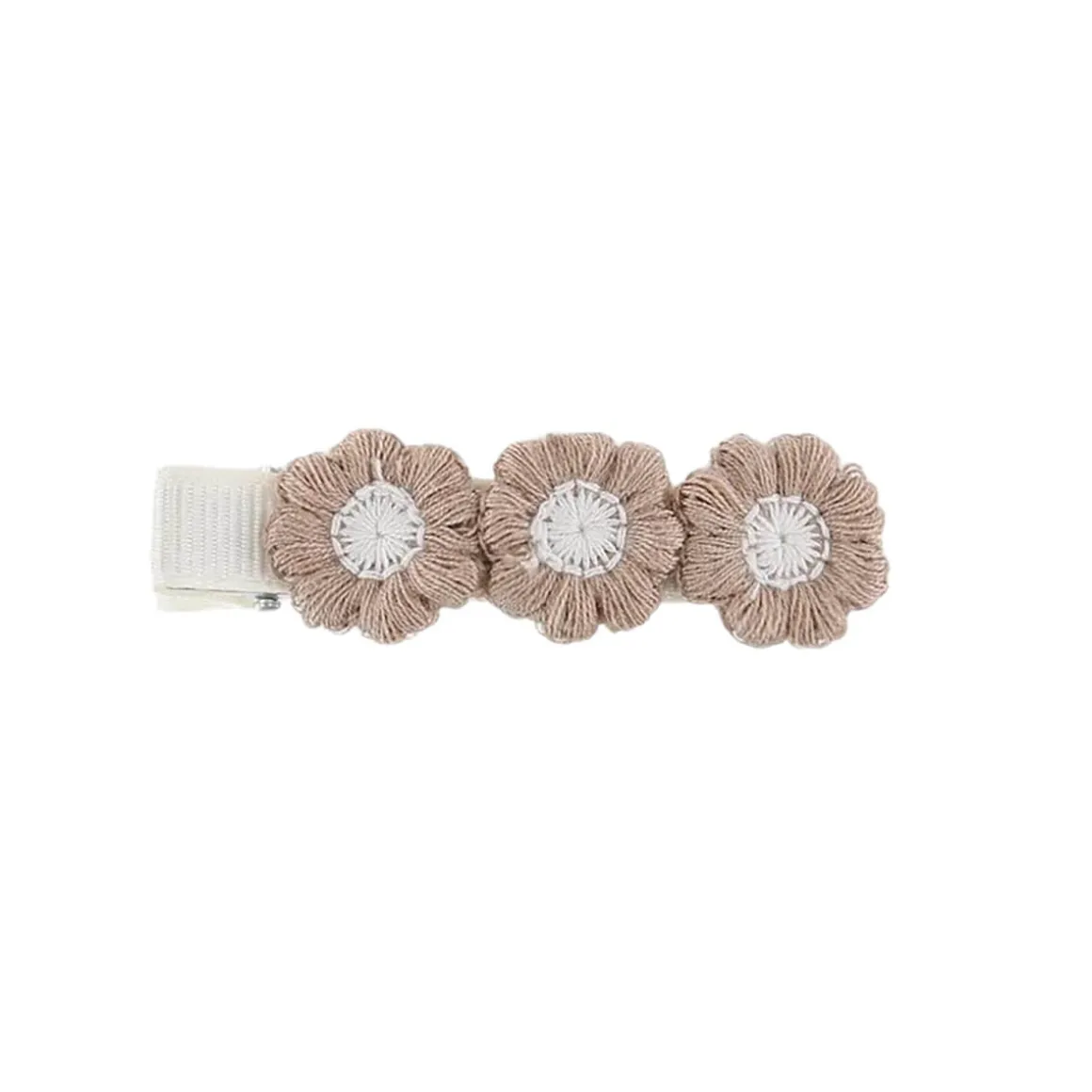 Embroidered Flower Hair Clip in Various Colours by Hello Sakura