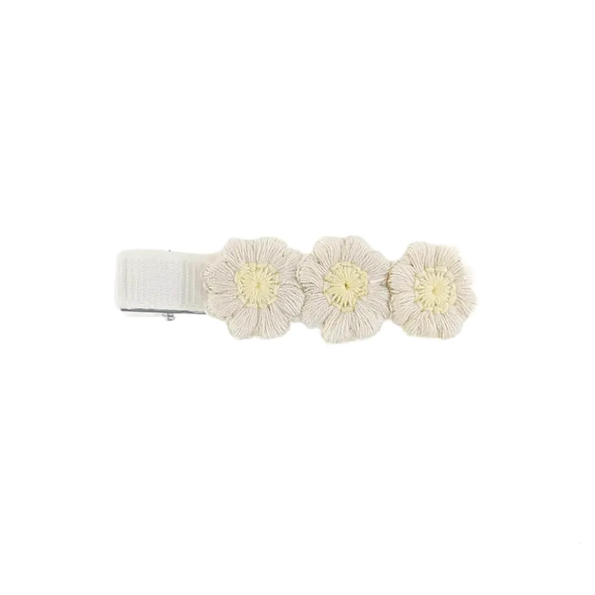 Embroidered Flower Hair Clip in Various Colours by Hello Sakura