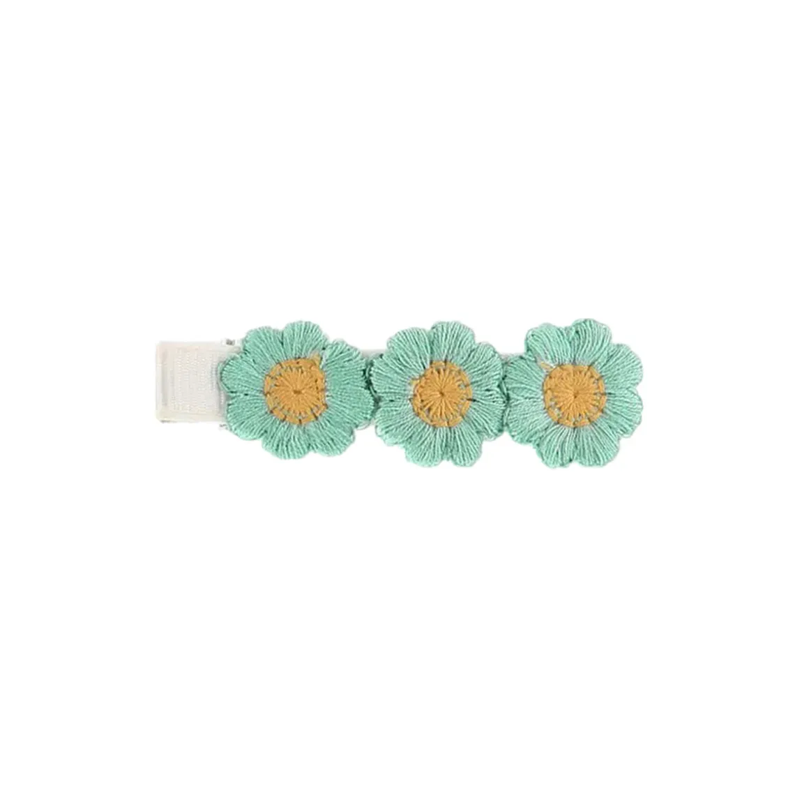 Embroidered Flower Hair Clip in Various Colours by Hello Sakura