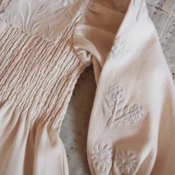 Embroidered Tunique in Ivory Denim by Bonjour