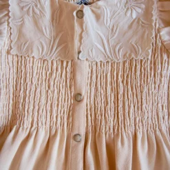 Embroidered Tunique in Ivory Denim by Bonjour