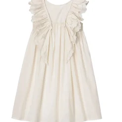 Embroidered Wren Dress in Vintage White by Faune