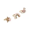 Enchanted Rainbow And Swan Ring Set by Rockahula
