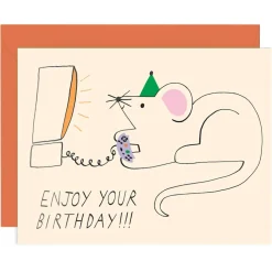 Enjoy Your Birthday Greetings Card by Odile Ferraille for Wrap