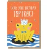 Enjoy Your Birthday Top Frog Greetings Card by Amy Hodkin for Earlybird Designs