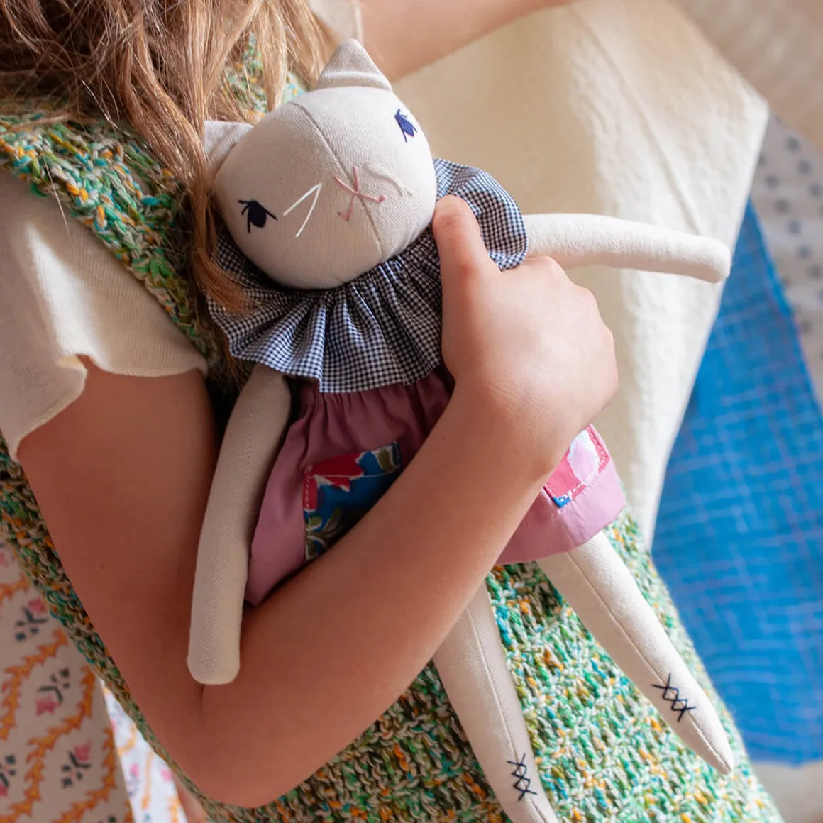 Esther Medium Cat in Cream by Polka Dot Club