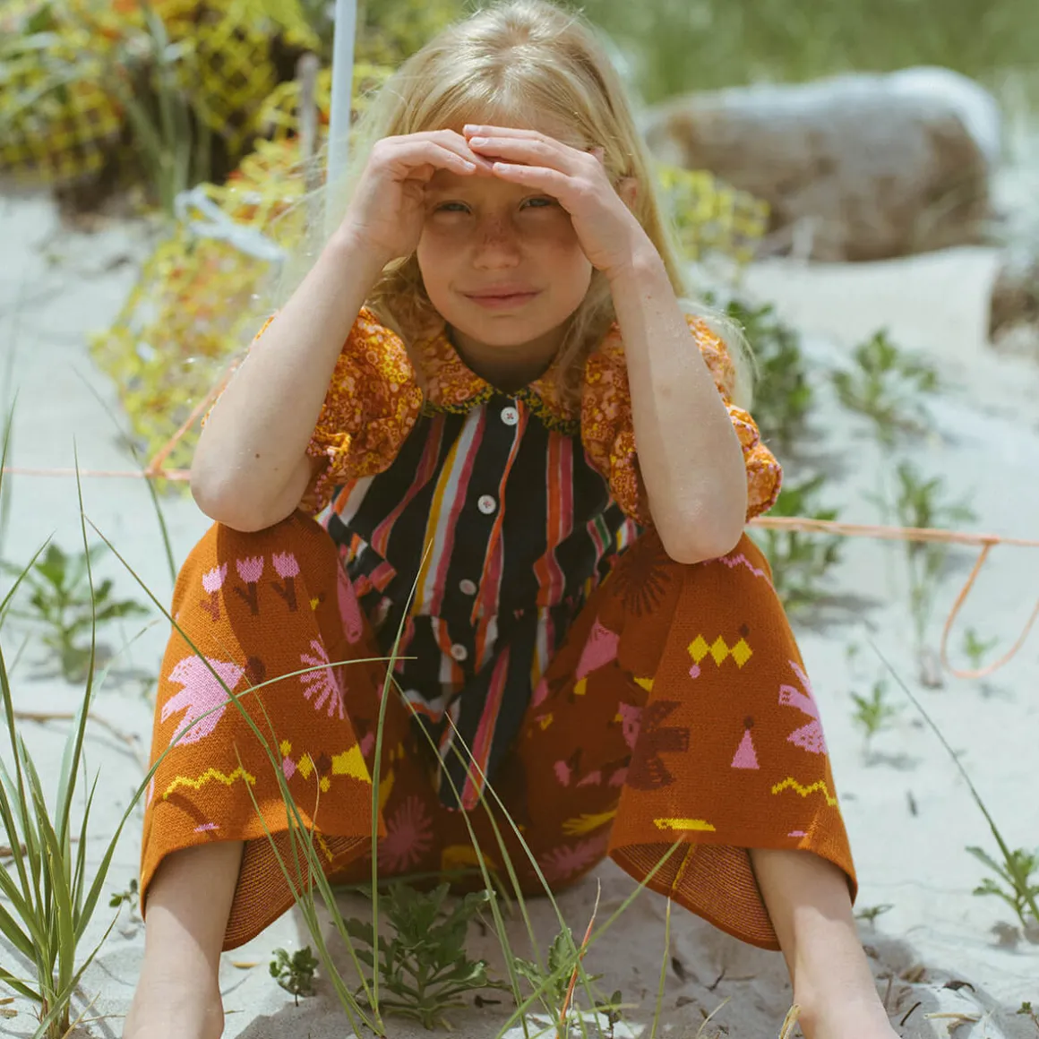 Esther Top in Moonlight Watercolor Stripe by Misha & Puff - Last Ones In Stock - 5-10 Years