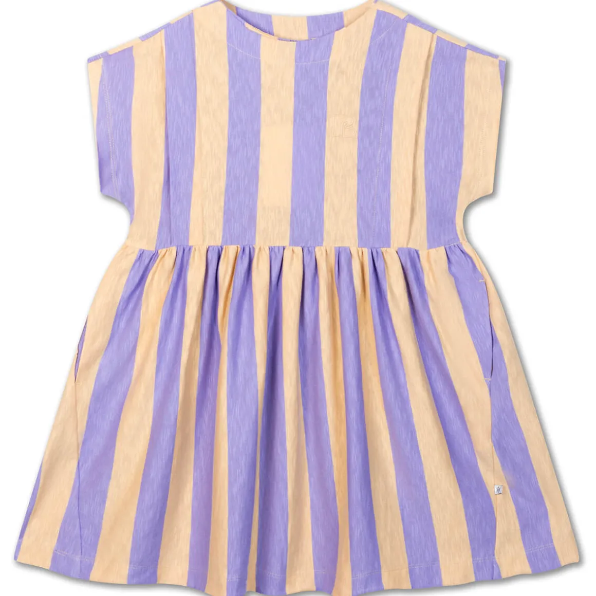 Every Day Dress in Lilac Nude Block Stripe by Repose AMS