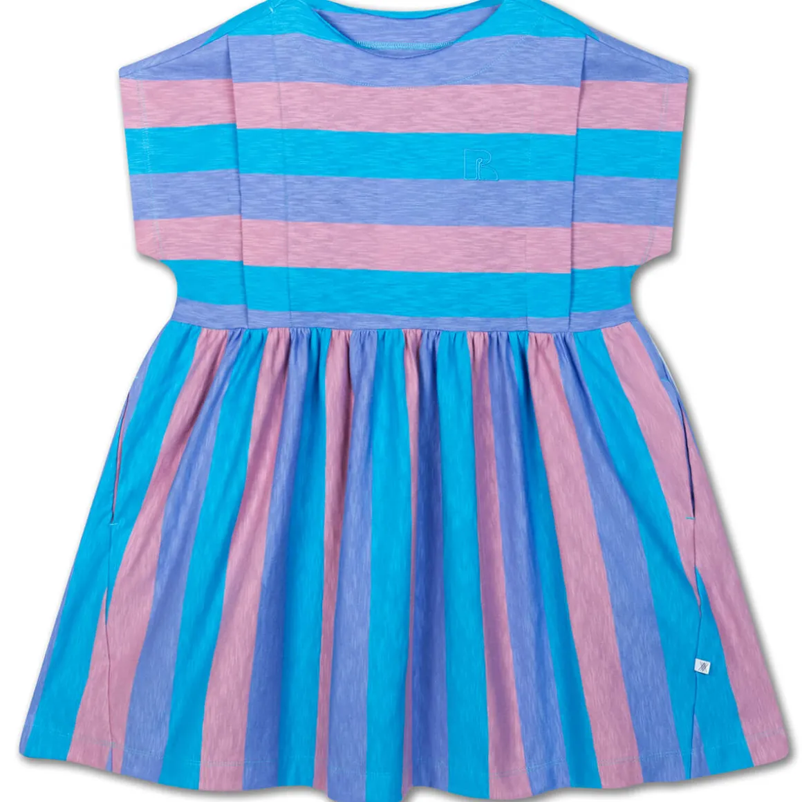 Every Day Dress in Tricolour Block Stripe by Repose AMS