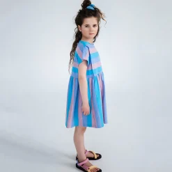 Every Day Dress in Tricolour Block Stripe by Repose AMS