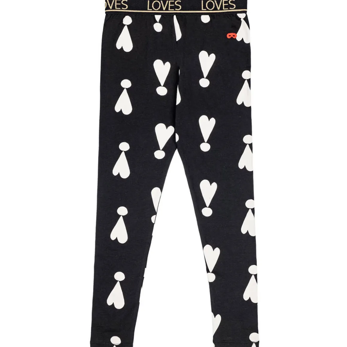 Exclamation Hearts Leggings in Black by Beau Loves