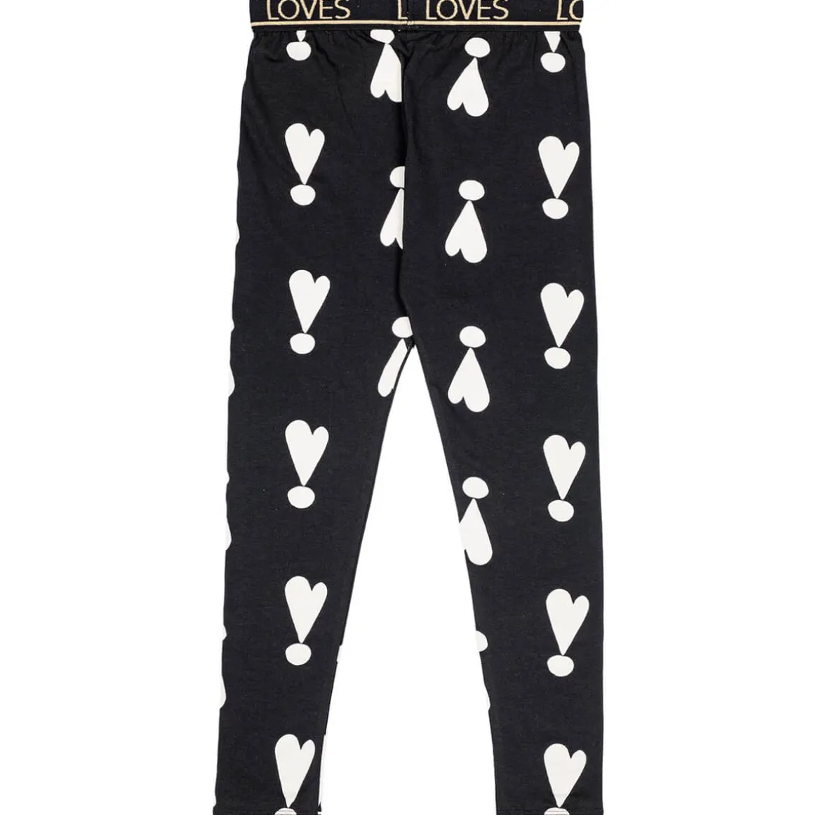 Exclamation Hearts Leggings in Black by Beau Loves