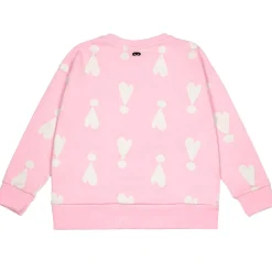 Exclamation Hearts Relaxed Fit Sweatshirt in Rose Pink by Beau Loves