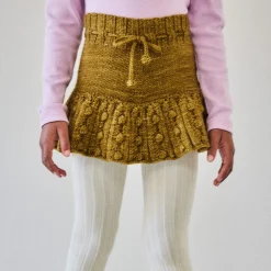 EXCLUSIVE Eyelet Popcorn Skating Skirt in Antique Brass by Misha & Puff - Last Ones In Stock - 4-6 Years