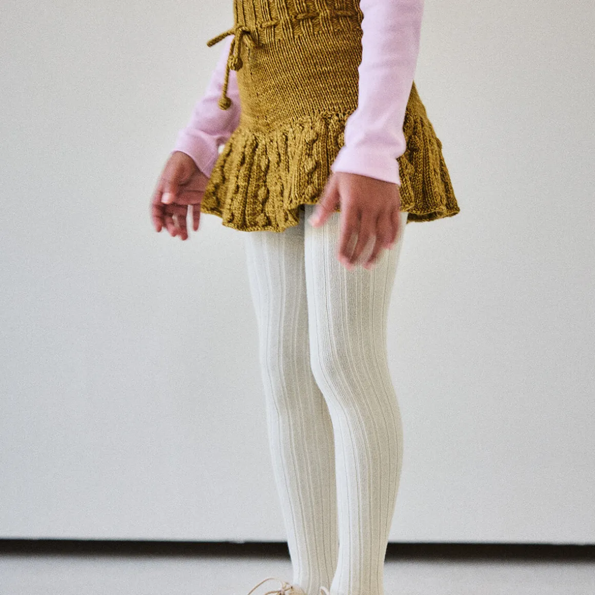 EXCLUSIVE Eyelet Popcorn Skating Skirt in Antique Brass by Misha & Puff - Last Ones In Stock - 4-6 Years