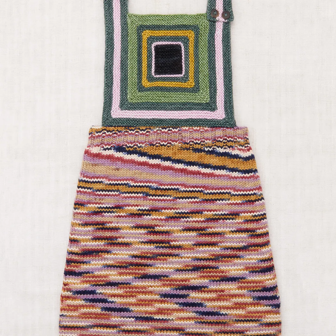 EXCLUSIVE Log Cabin Pinafore in Solstice Space Dye by Misha & Puff