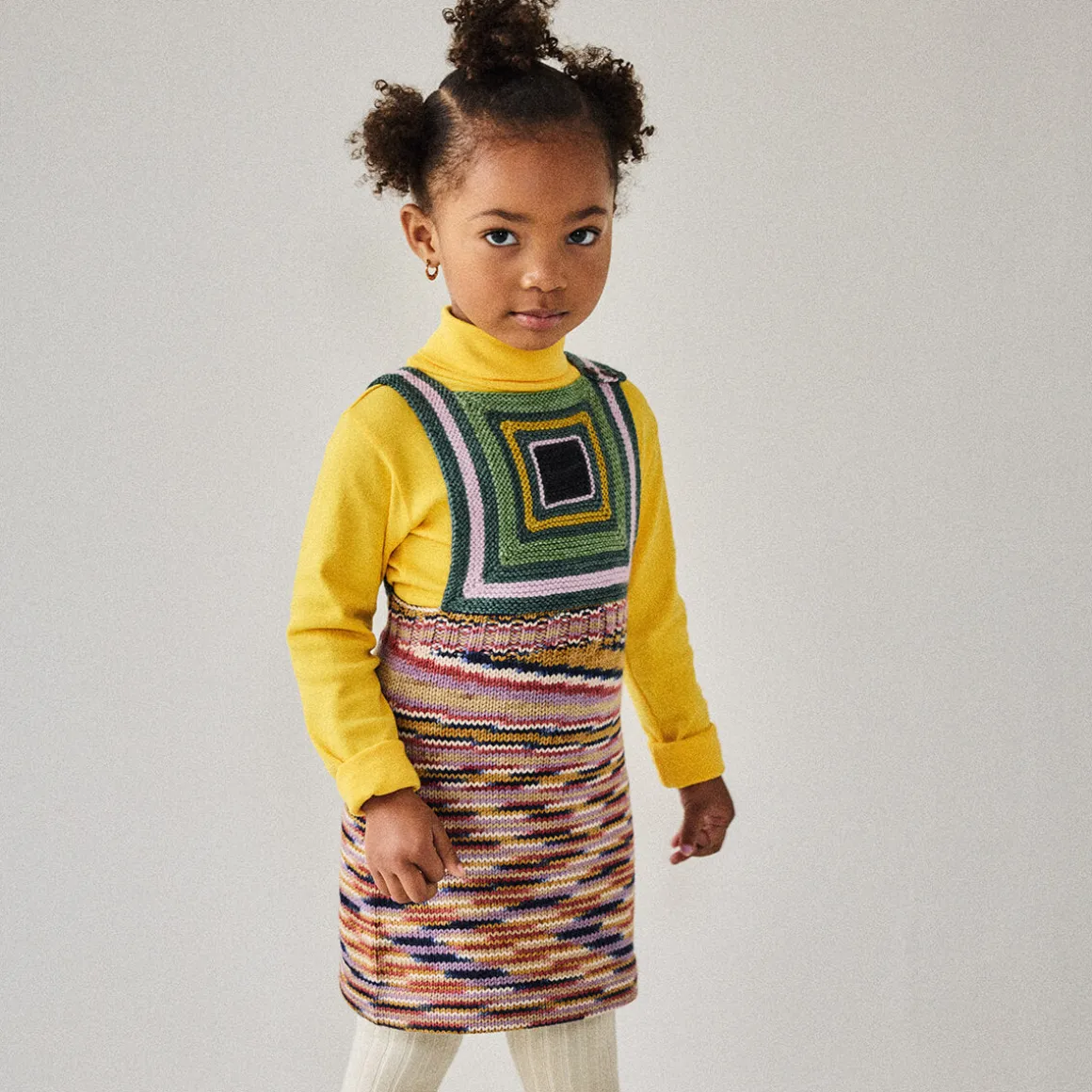 EXCLUSIVE Log Cabin Pinafore in Solstice Space Dye by Misha & Puff