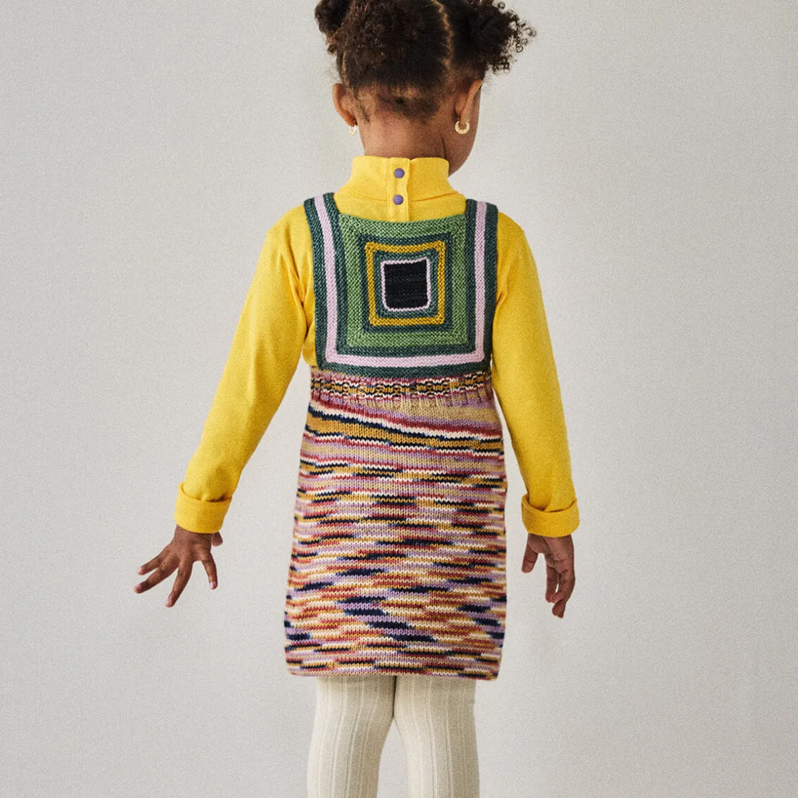 EXCLUSIVE Log Cabin Pinafore in Solstice Space Dye by Misha & Puff
