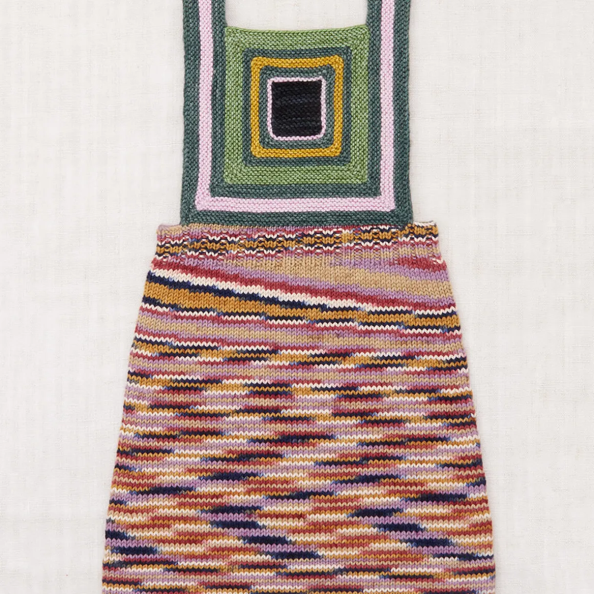 EXCLUSIVE Log Cabin Pinafore in Solstice Space Dye by Misha & Puff