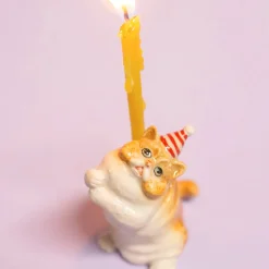 Exotic Shorthair Cat Ceramic Cake Topper by Camp Hollow