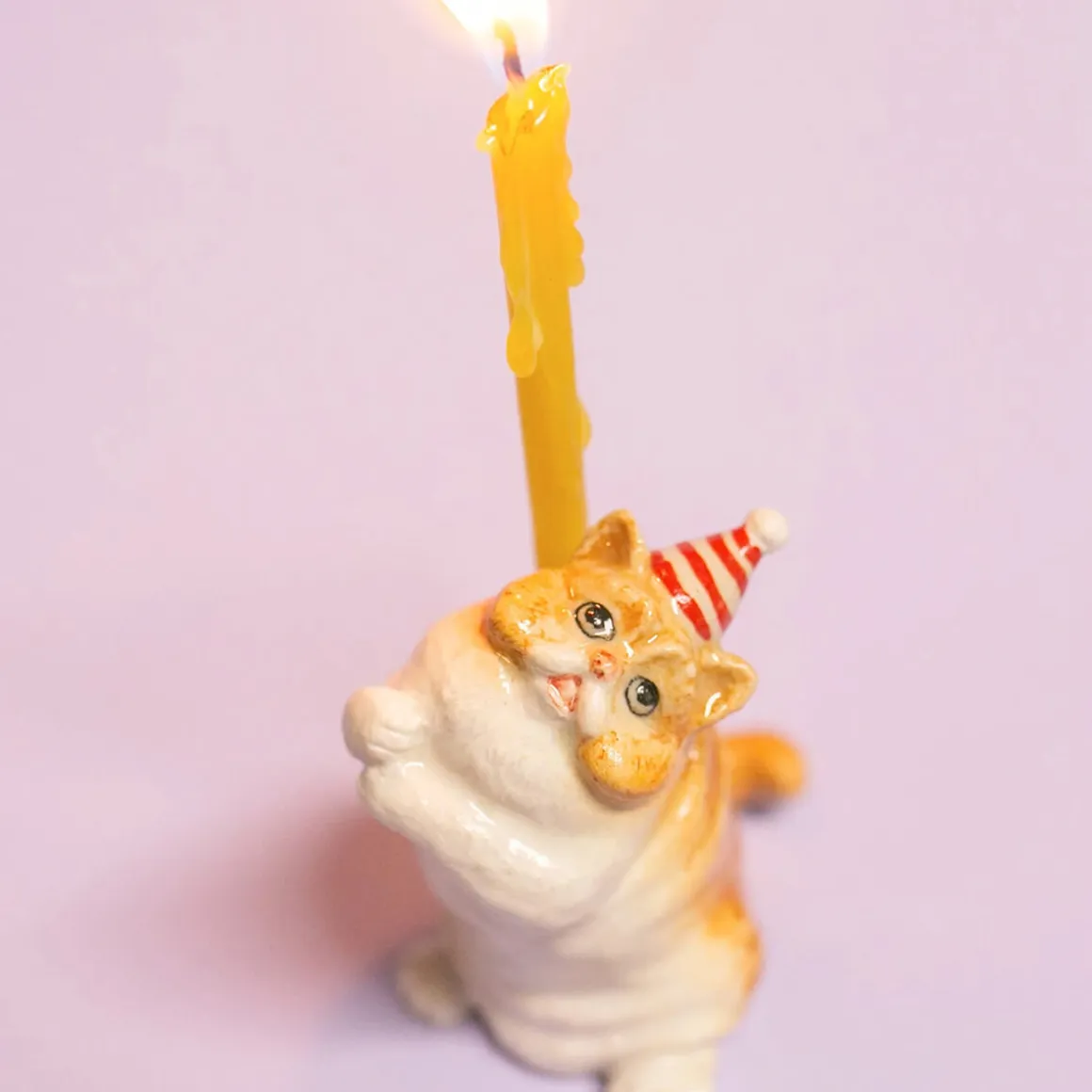 Exotic Shorthair Cat Ceramic Cake Topper by Camp Hollow