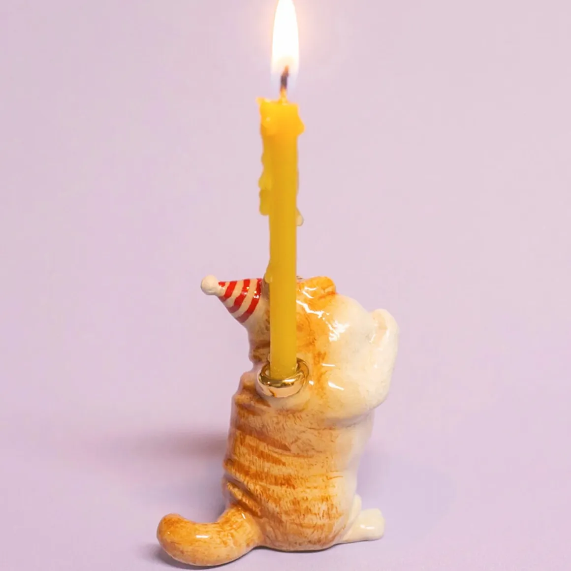 Exotic Shorthair Cat Ceramic Cake Topper by Camp Hollow