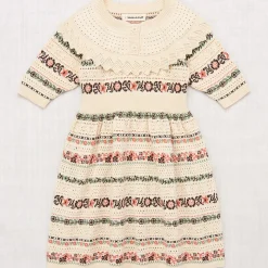 Eyelet Ribbon Nadia Dress in String by Misha & Puff