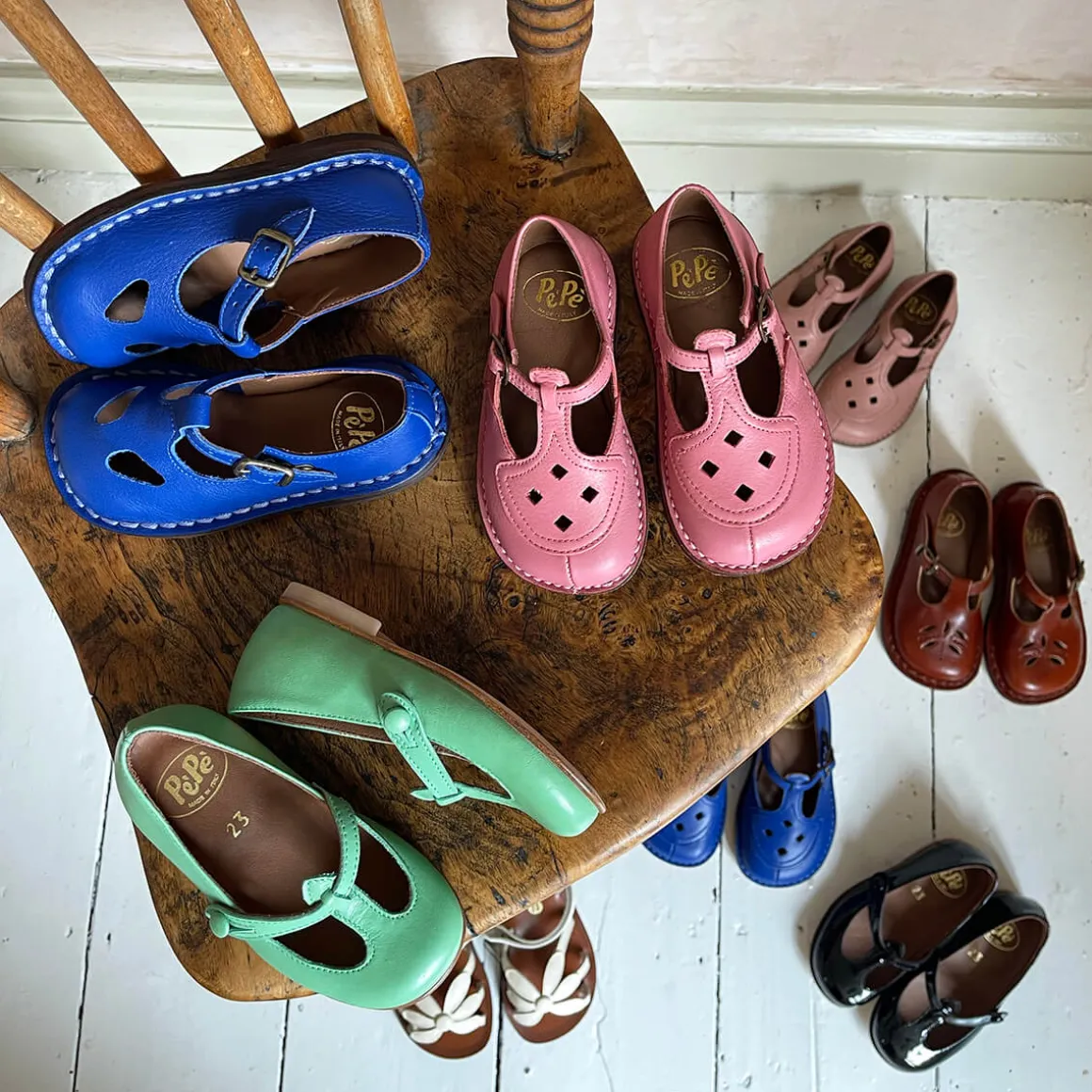 Ezra Cut Out Sandals in Peony by PèPè