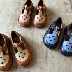 Ezra Two Tone Cut Out Sandals in Cuoio Brown / Soft Pink by PèPè