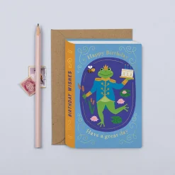 Fairytale Frog Birthday Greetings Card by Mifkins