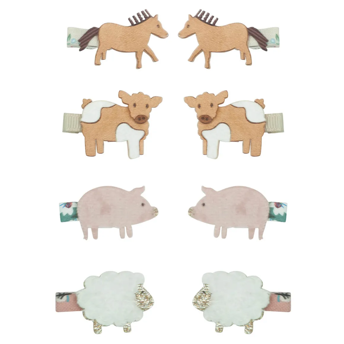 Farm Animal Mini Hair Clips by Mimi & Lula