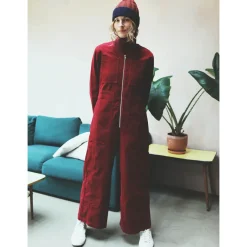 Felix Corduroy Boilersuit in Burgundy by L.F.Markey