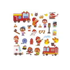 Firefighters Magneti Stories by Janod