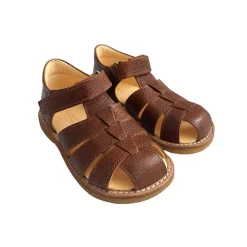 Fisherman Sandals in Textured Cognac by Angulus